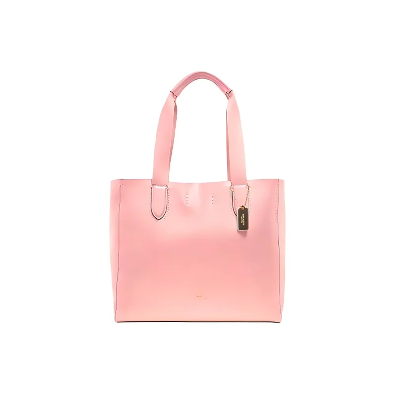 COACH Derby Leather Handbag Crossbody Bag One Shoulder Square Bag Medium Size Women's Cherry Blossom Pink-0