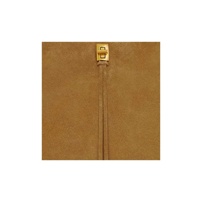 REBECCA MINKOFF Suede Leather Crossbody Bag Shoulder Bag Large Size Women's Honey-3