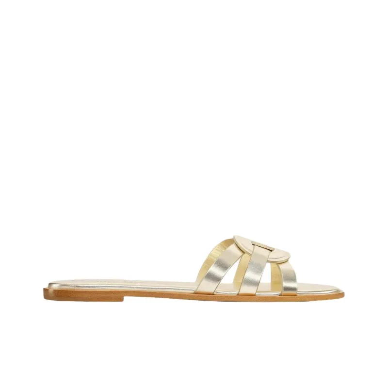 DIOR D Club Slide Slippers Women's Gold-1