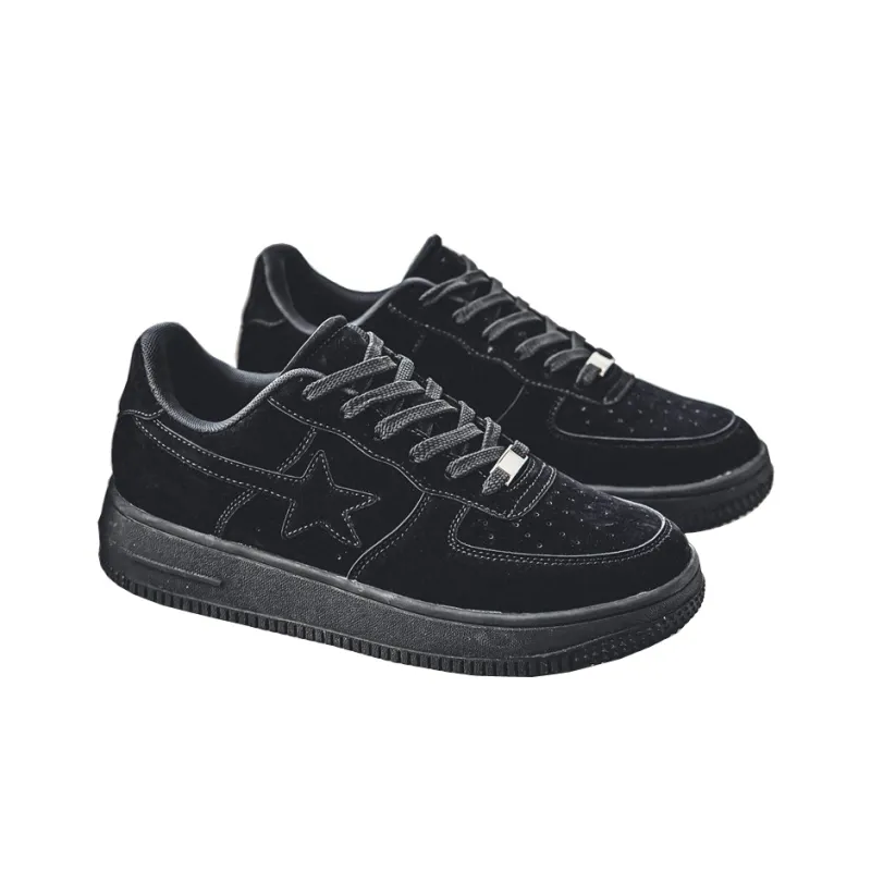 GQWE Anti-Slip Wear-Resistant Low-Top Vintage Star Skateboard Shoes Men's-13