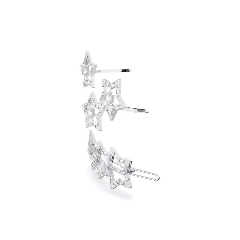 Swarovski Stella Hair Clip Set Women's Silver-1