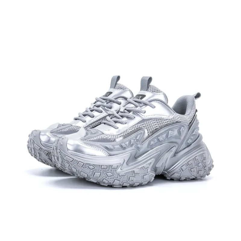 KUX City Mecha Cushioning, Slip Resistant, Abrasion Resistant, Breathable Low Top Chunky Sneakers Unisex Box Included-2