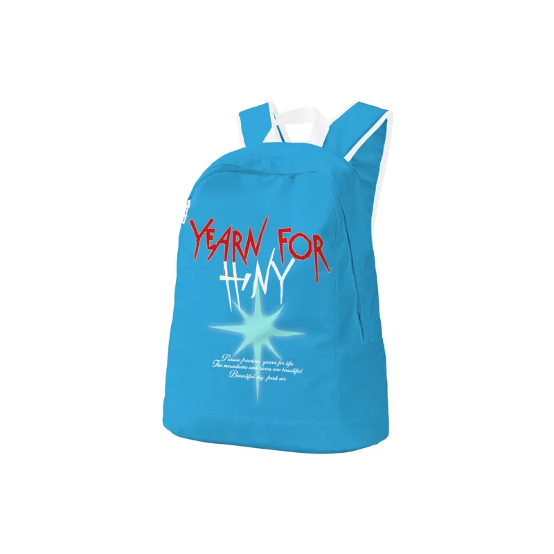 HINY Polyester Backpack Unisex White-29