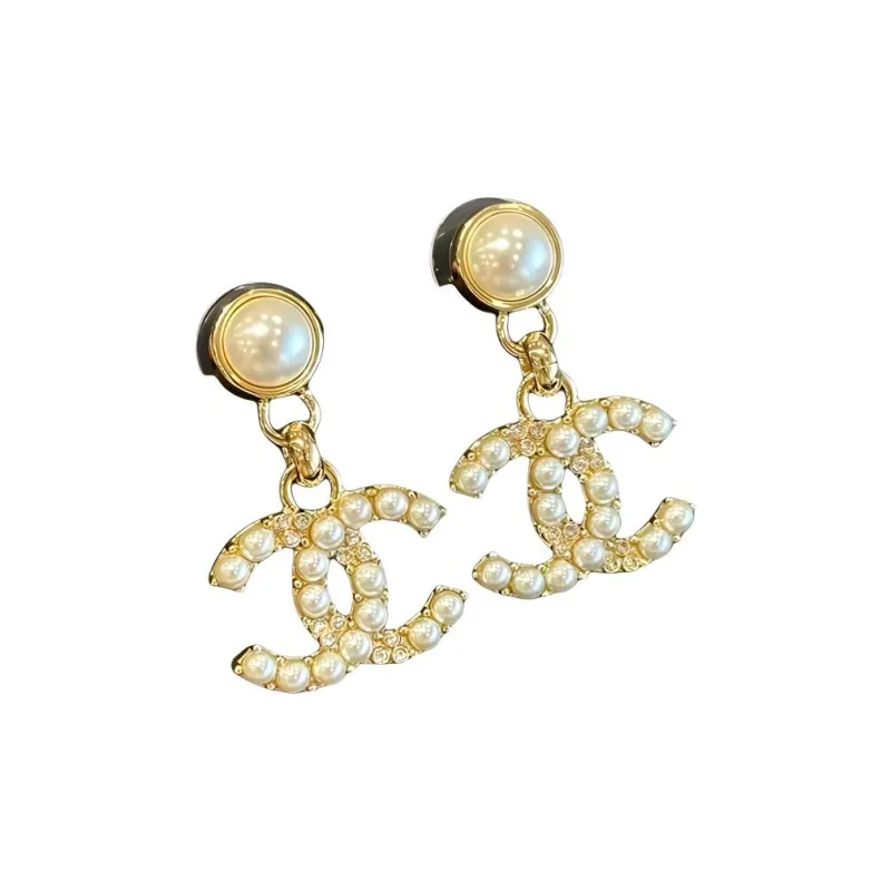 CHANEL Metal Earrings Women's Gold-1
