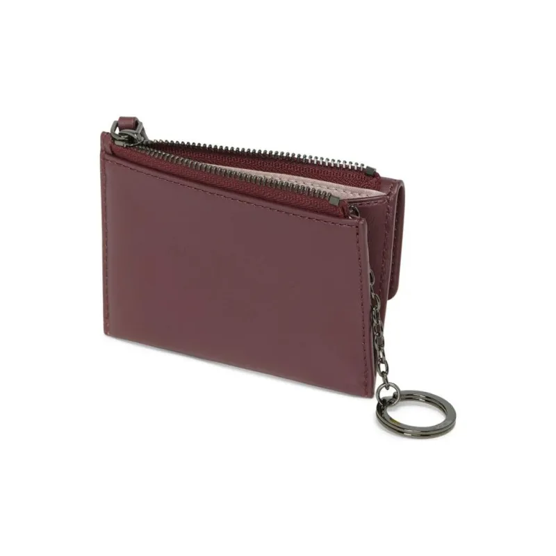 TUMI Leather Card Holder Women's Total Crimson Color-2