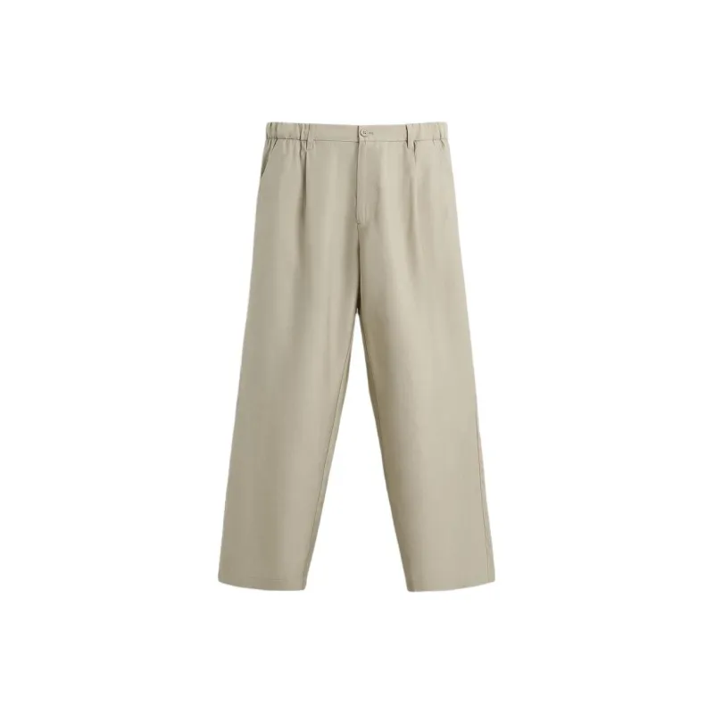 ZARA Casual Pants Men Olive Green-0