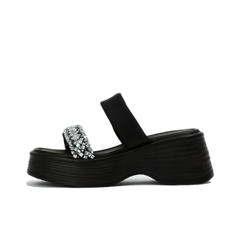 Shoe Lady Rhinestone Odor Resistant, Abrasion Resistant, Quick Dry Slide Slippers Women's-0