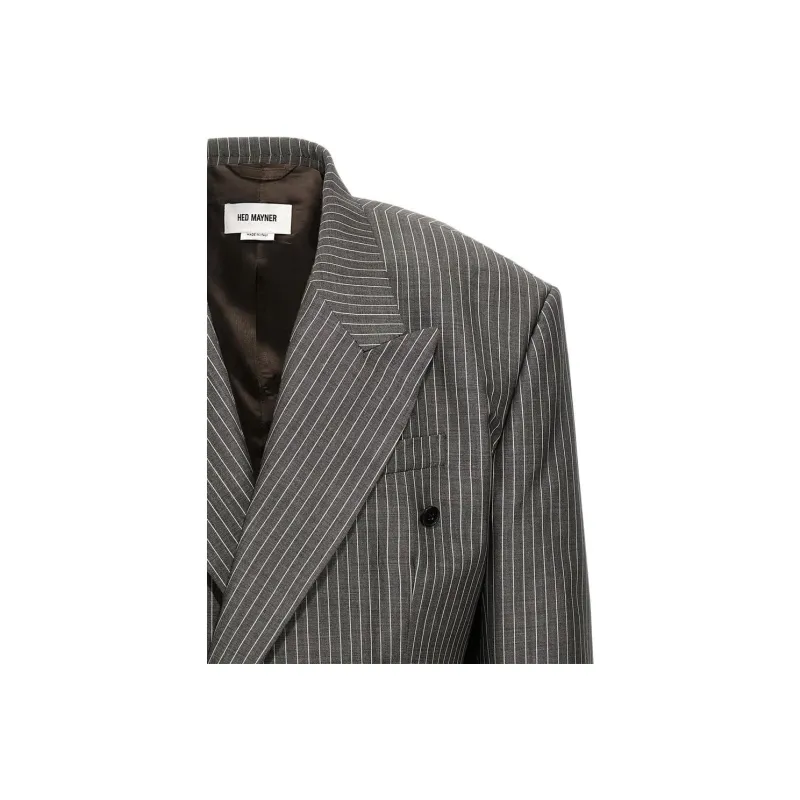 HED MAYNER Pinstripe Double breasted Blazer-3