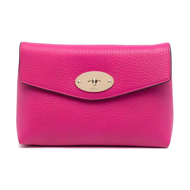 Mulberry Grained Leather Clutch Women's Pink-1