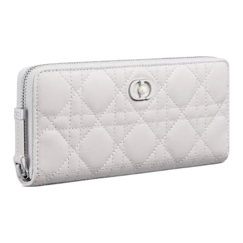 DIOR Jolie Sheepskin Wallet Women's Soft Gray-1
