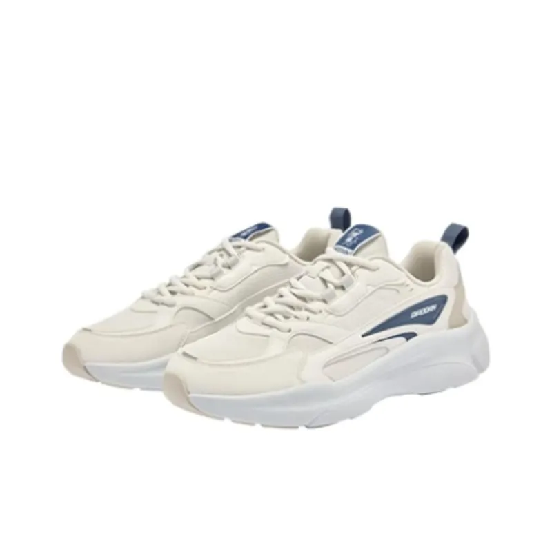 QIAODAN Get Rich Every Day Coverage Lightweight Height Increasing Low Top Casual Shoes Men's White Blue-2