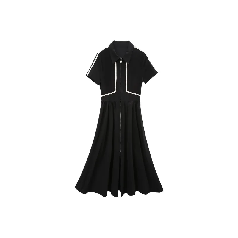 A Paradise For Awakening Short Sleeved Dress Women's Black-0