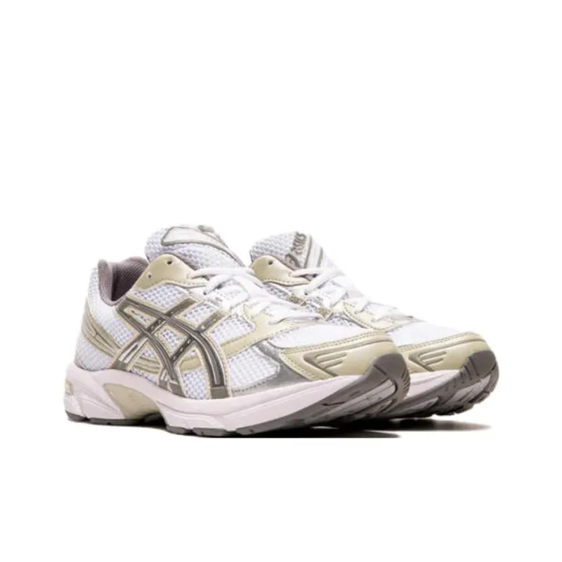 Asics Gel 1130 Abrasion Resistant Low Top Running Shoes Unisex White Gold-2