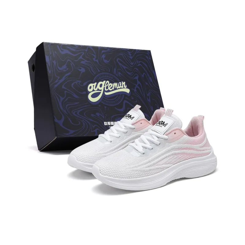 OUGLEMEN Shock-Absorbing Non-Slip Wear-Resistant Breathable Balanced Low-Top Running Shoes Unisex-0