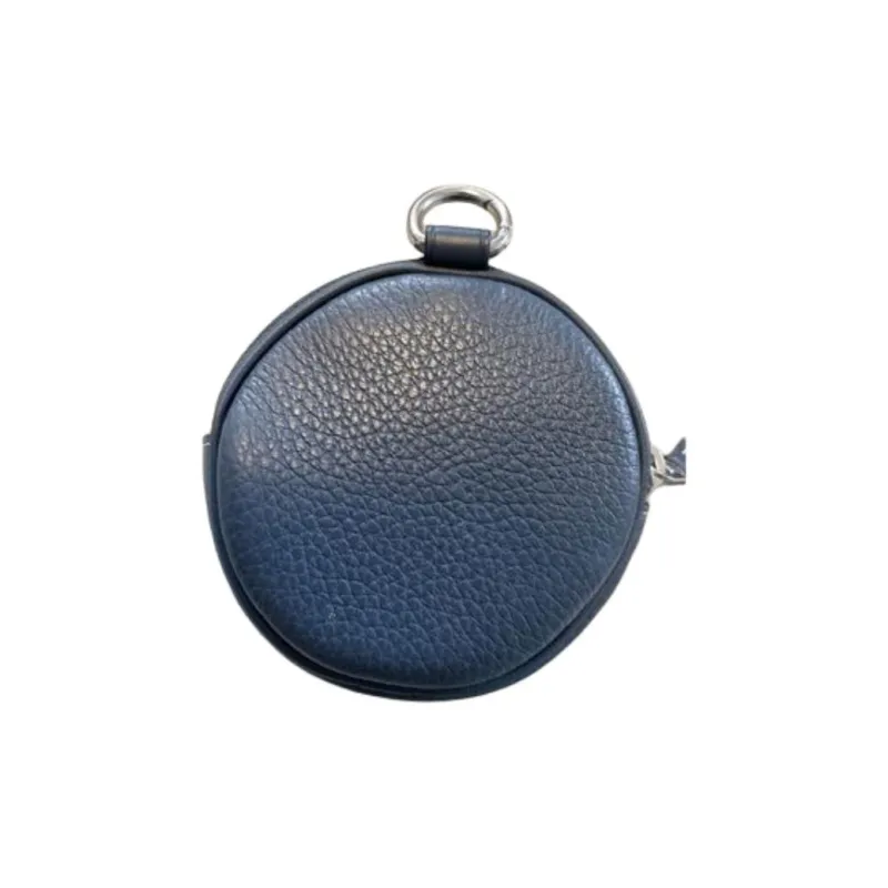 COACH Leather With Calfskin Coin Purse Mini Unisex Denim Blue & Red-2