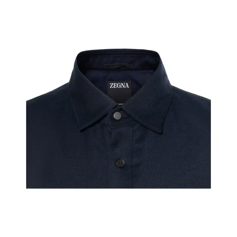 Ermenegildo Zegna Chest pockets Wool Shirt-4