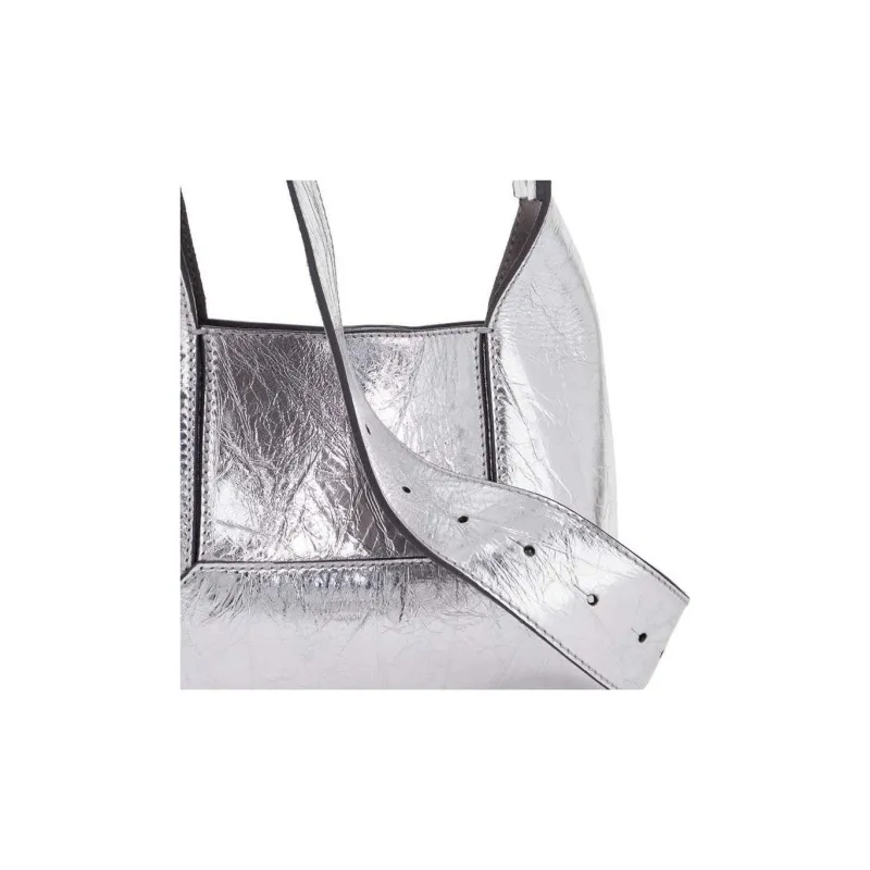 Jimmy Choo Calfskin Shoulder Bag Women's Silver-2