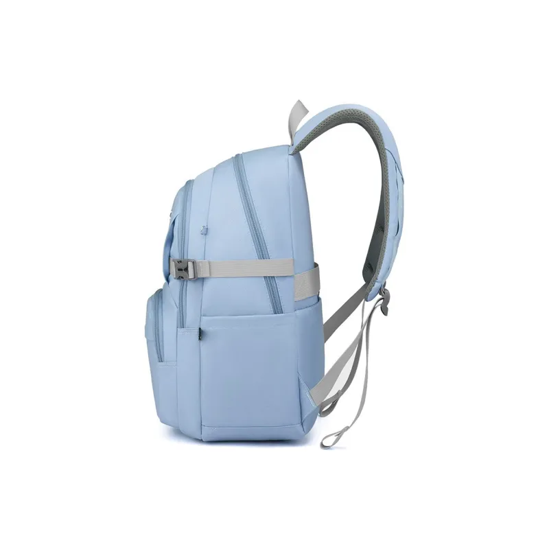 EDISON Polyester Oxford Backpack Regular Unisex Black/Sky Blue/Pink/Red-5