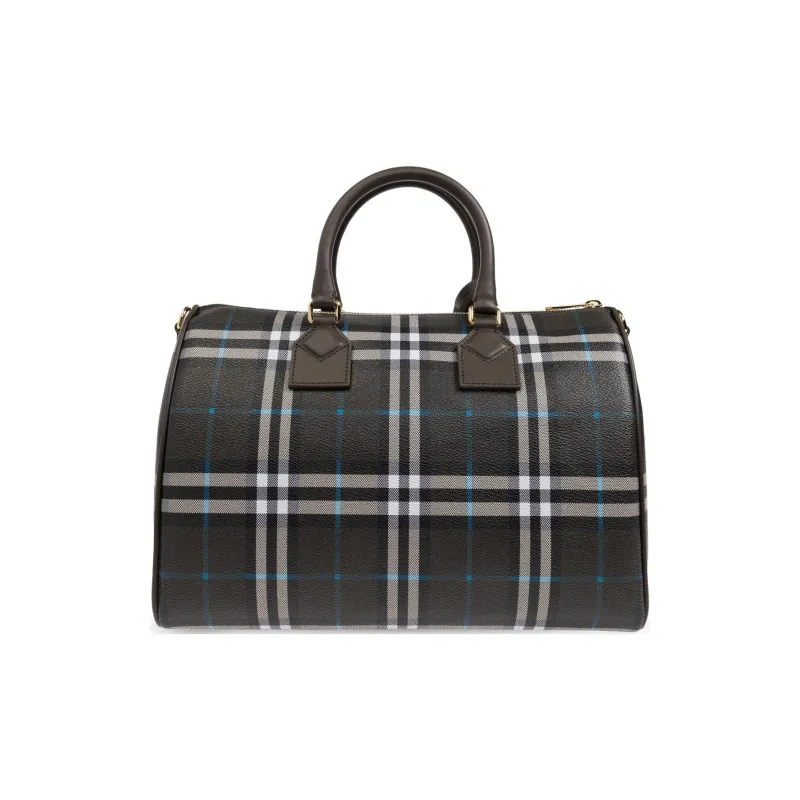 Burberry Canvas Bowling Bag, Shoulder Bag, Crossbody Bag, Handbag Medium Size Women's Multicolor-2