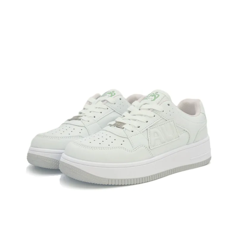 ALI THE FOX Low Top Skateboard Shoes Unisex White-37