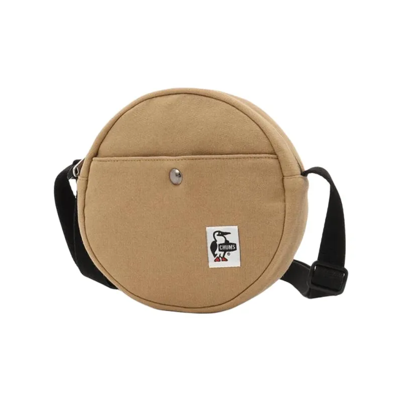 CHUMS Cotton Shoulder Bag, Crossbody Bag Unisex Beige-0
