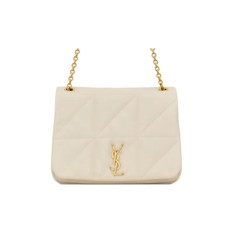 SAINT LAURENT Jamie Sheepskin Shoulder Bag Medium Size Women's Vintage White-4