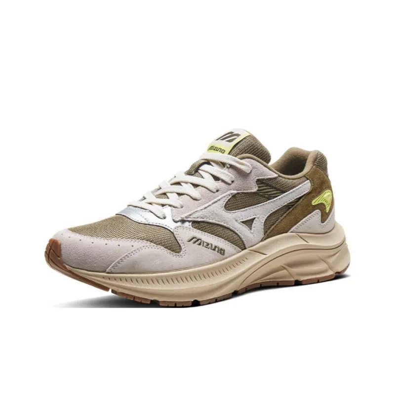 Mizuno Pi Retro Anti Slip Wear Resistant Low Top Running Shoes Unisex Pea Green/Light Gray-1