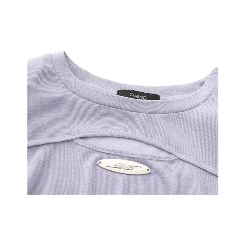 GIMING Crop Tops Women's Purple-3