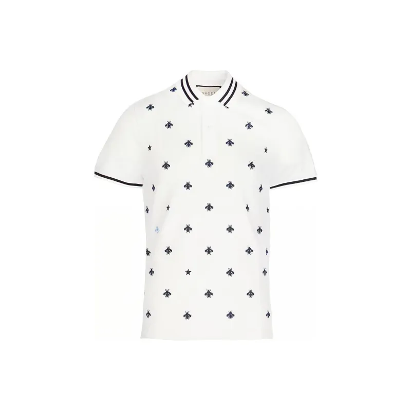 GUCCI Bee-embroidered Polo Shirt-0