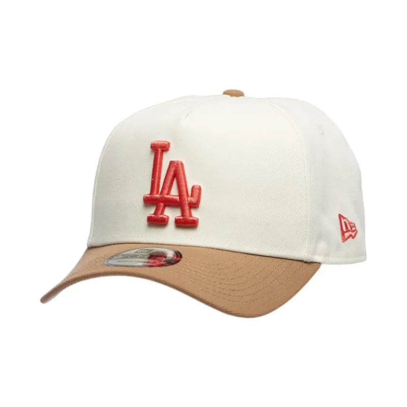 New Era Polyester Baseball Caps Unisex White/Tan-0