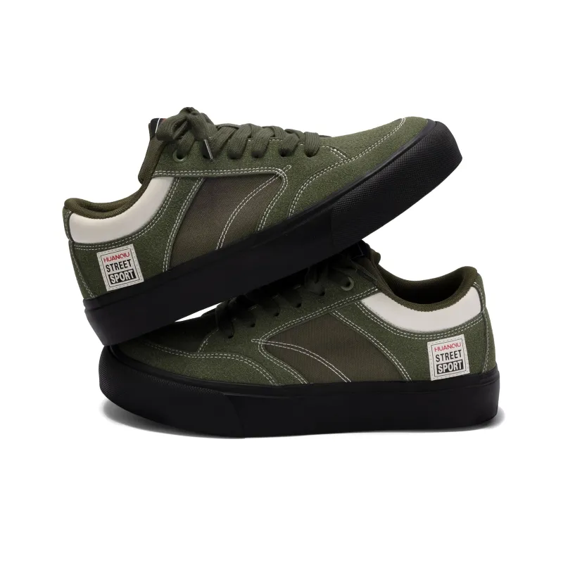 HUANQIU Height Increasing Slip Resistant Low Top Canvas Shoes Men's Jasper-3