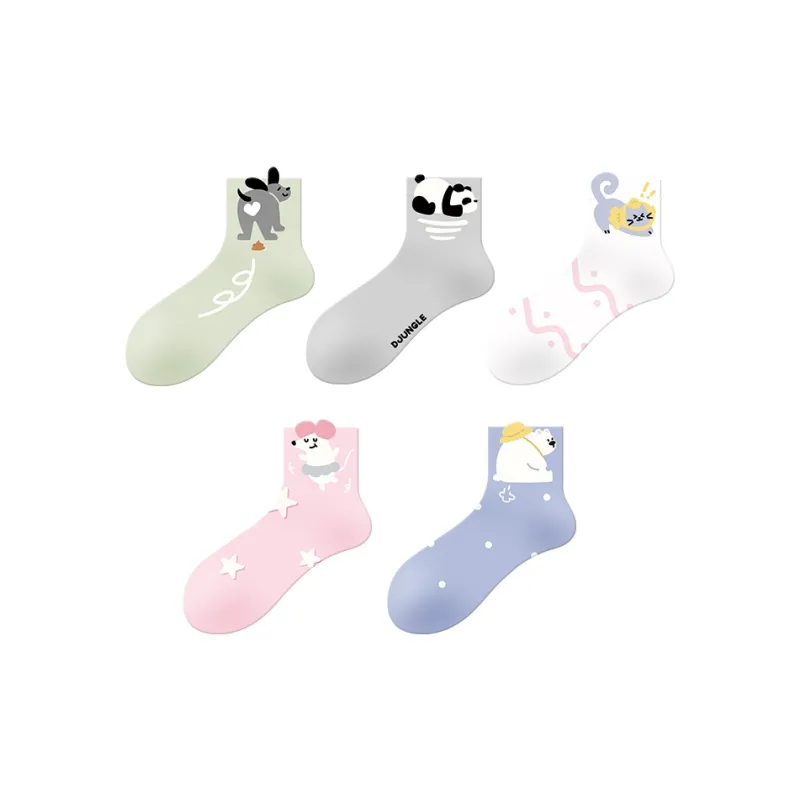 DJUNGLE Ankle Socks Women's 5 Pack-0