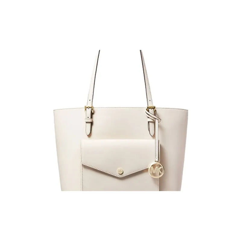 MICHAEL KORS Jet Set Leather One Shoulder Handbag Tubas Women's Pure White-2
