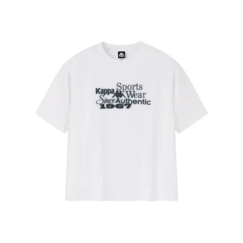 Kappa T Shirts Unisex Frost White