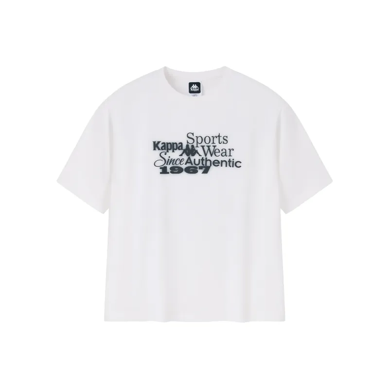 Kappa T Shirts Unisex Frost White-0
