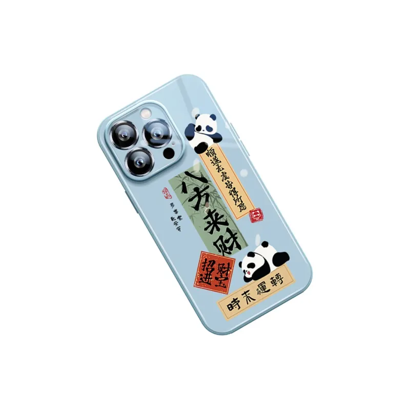 Sen Dog Glass Material Advanced Niche Panda Cute Phone Cases Suitable For Apple 15Promax/Pro/Plus/14/13/12-26