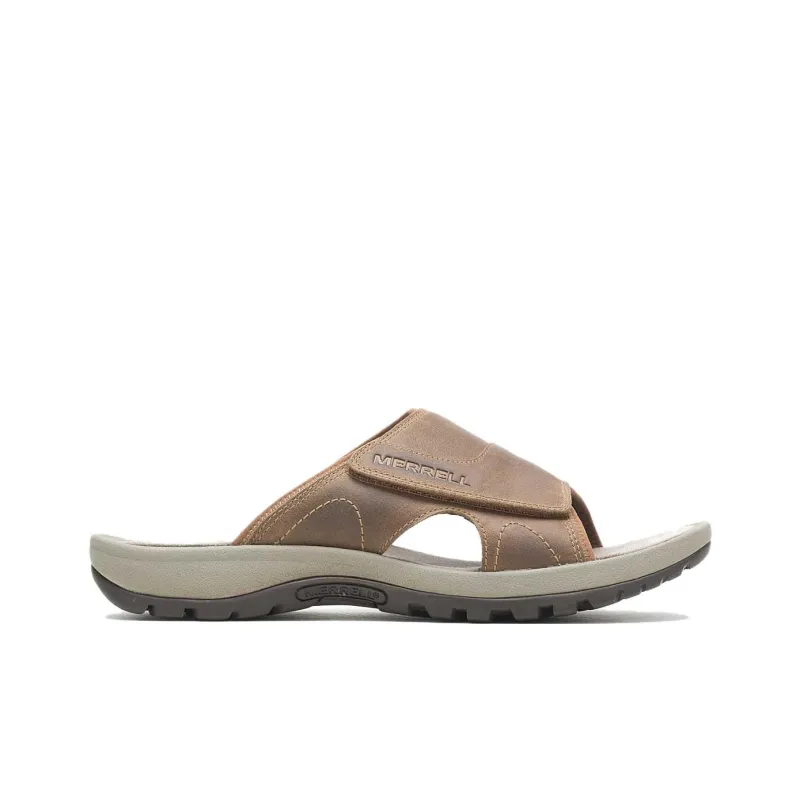 MERRELL Slip Resistant Odor Resistant Abrasion Resistant Slide Slippers Men's Brown-1