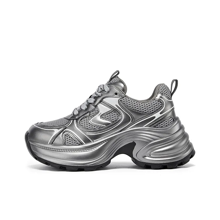 DAPHNE Abrasion Resistant Slip Resistant Low Top Chunky Sneakers Women's-5