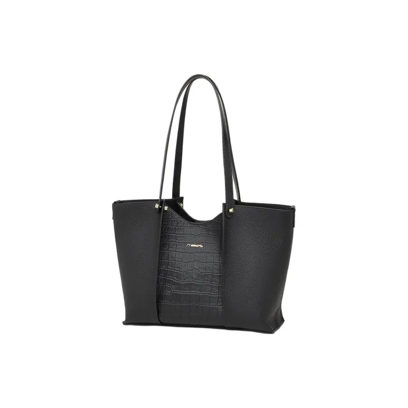 MILLIE'S Cow Leather Shoulder Bag Handbag Shoulder Bag Regular Women's Elephant Gray/Black-8