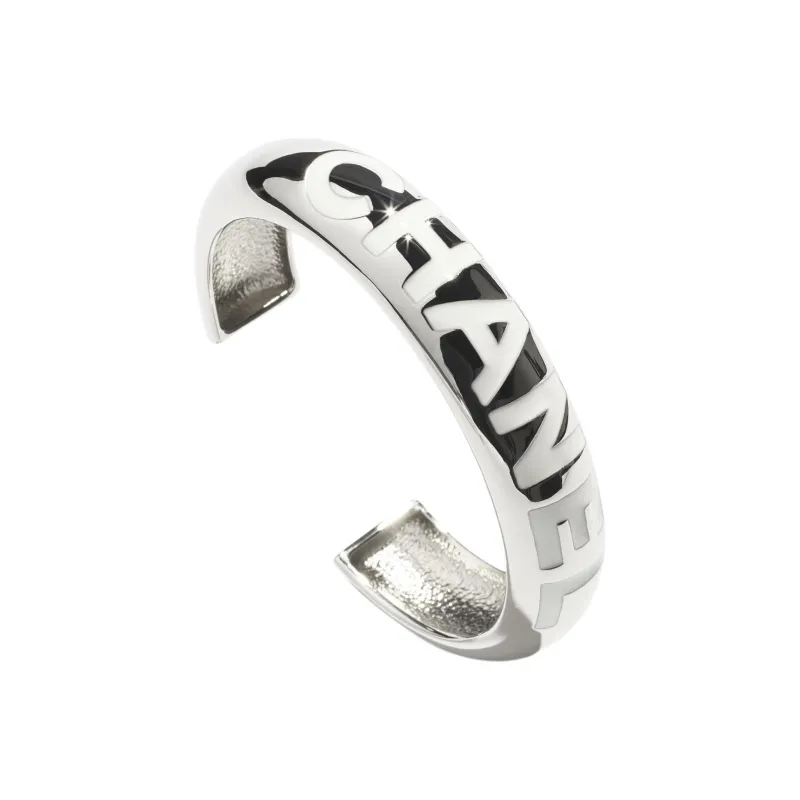 CHANEL Metal, Resin Bangles Women's Silver-2