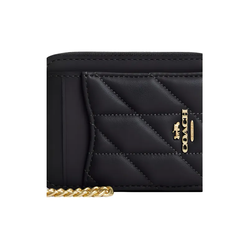 COACH Nappa Leather Card Holder Mini Women's Black-2