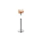 [Single]3mm Orange Zircon Stud Earrings