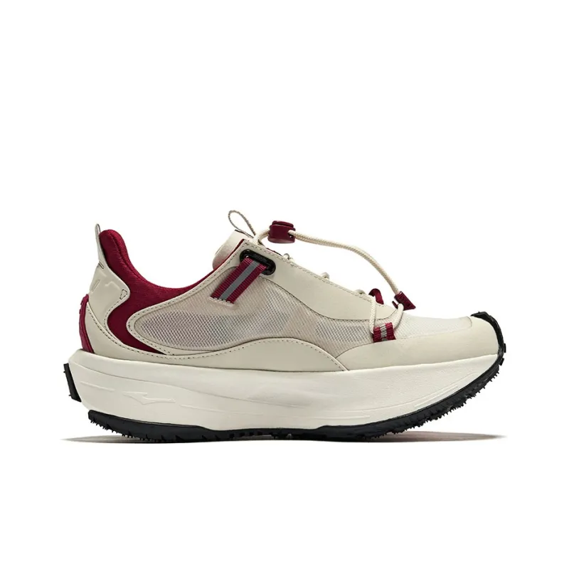 Erke Mountain Realm Breathable Slip-Resistant Low-Top Casual Shoes Women's Floating Rock Gray Yu Fuchsia-1