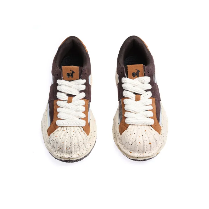 Flange Bullo Cushioned Wear Resistant Lightweight Low Top Skateboard Shoes Unisex Coffee Brown-7