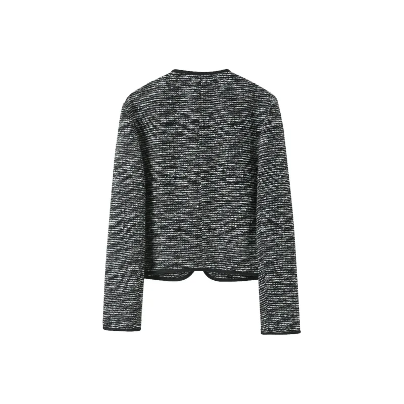3COLOUR Cropped Coat Women's Classic Black-1