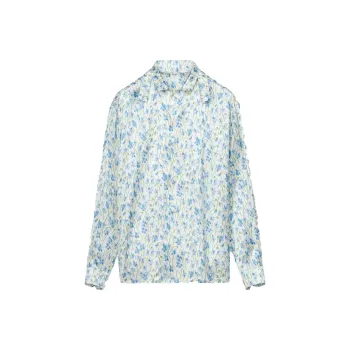 LOEWE SS25 Shirt Men's White Blue