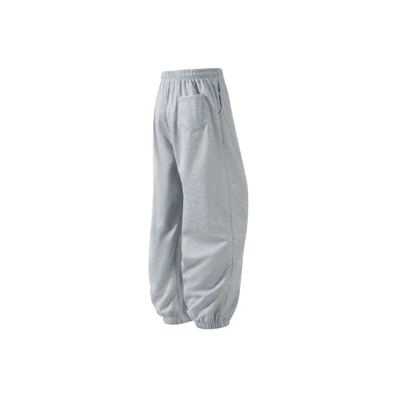 Small Columns Under The Sea Casual Pants Unisex Gray-5
