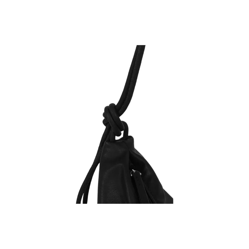 Kikawa Card Synthetic Leather Tote Bag, Shopping Bag, Crossbody Bag, Shoulder Bag Medium Size Women's Black-7
