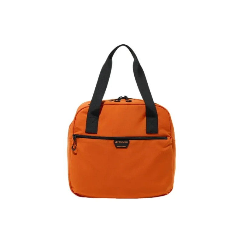 FOUVOR Nylon Handbag Regular Unisex Red Tea Brown Orange/Caviar Black-0