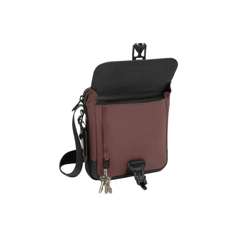 TUMI Alpha Bravo Artificial Leather Shoulder Bag, Crossbody Bag Men's Dark Red-2